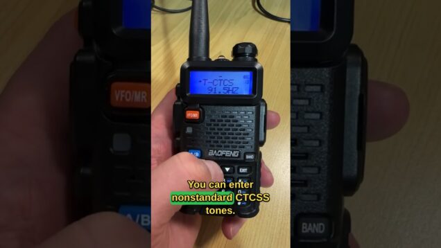 Non Standard CTCSS (PL) on a Baofeng UV-5R