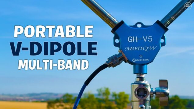 GUOHETEC GH-V5 multi-band V-Dipole antenna 7Mhz – 430MHz